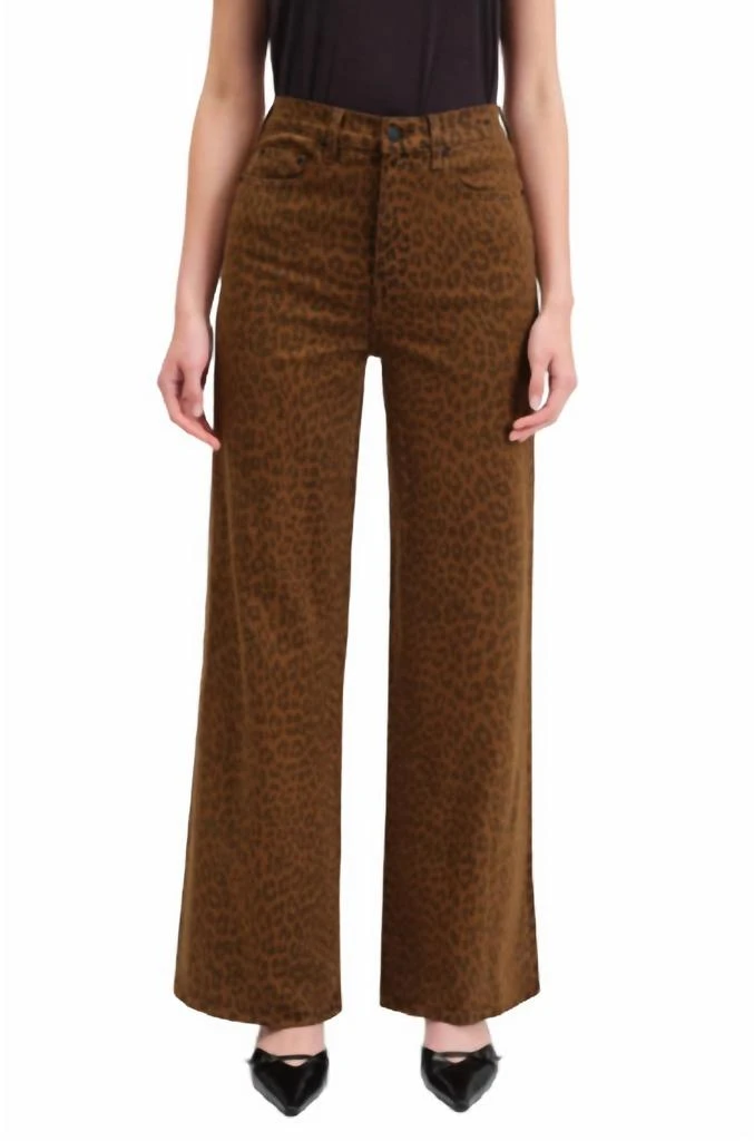 DAZE Far Out High Rise Wide Leg Jeans In Wild Cat 1