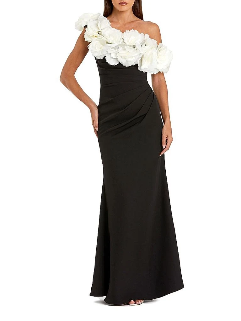Mac Duggal Evening Floral Jersey Off-The-Shoulder Gown 1