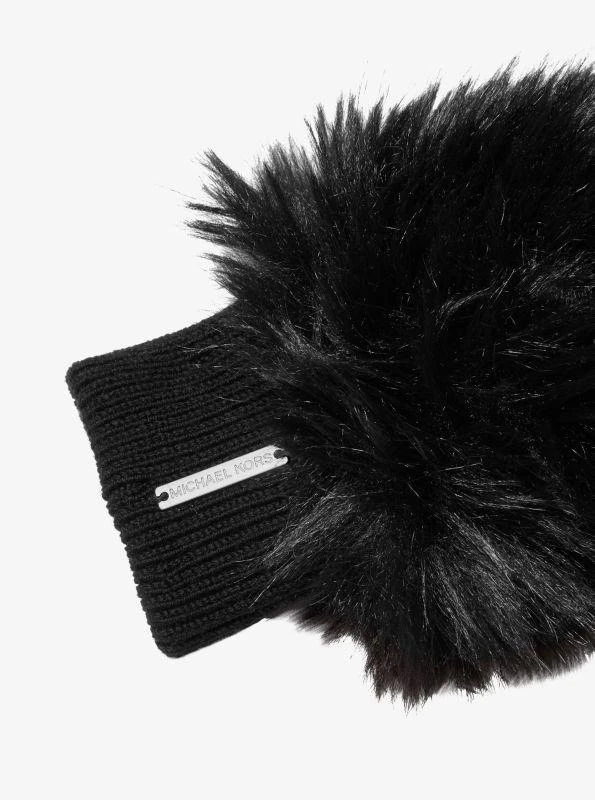 Michael Kors Faux Fur and Wool Gloves 2