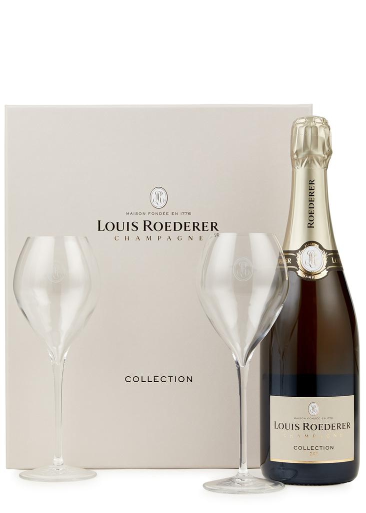 Louis Roederer Collection 243 Champagne MV & Flutes Gift Set
