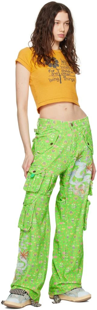 ERL Green Glittered Trousers 4