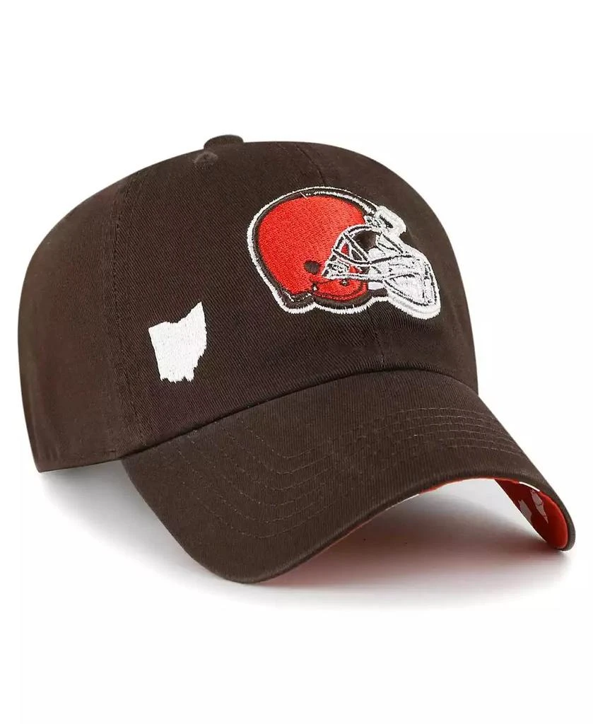 47 Brand Women's Brown Cleveland Browns Confetti Icon Clean Up Adjustable Hat 1