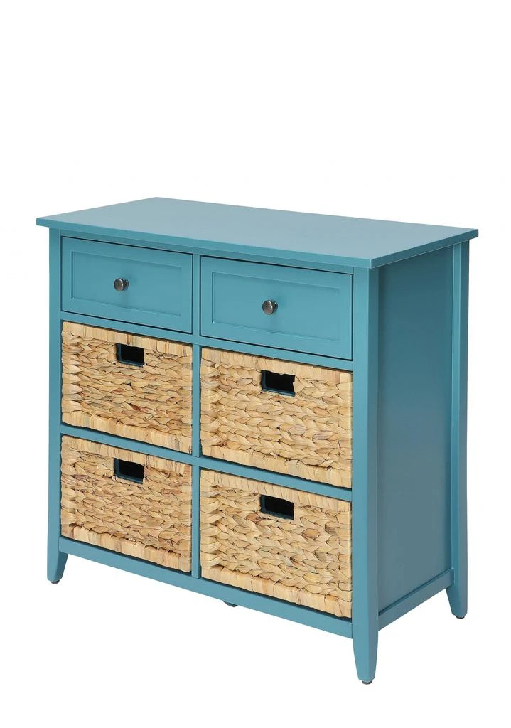 Hivvago Pop Of Color Teal Accent Chest With Storage 1