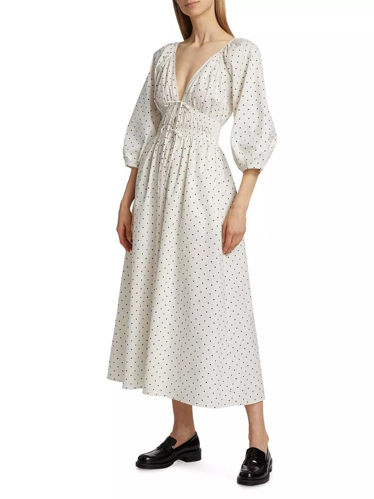 Wayf Veronica Polka Dot Cotton Maxi Dress 4