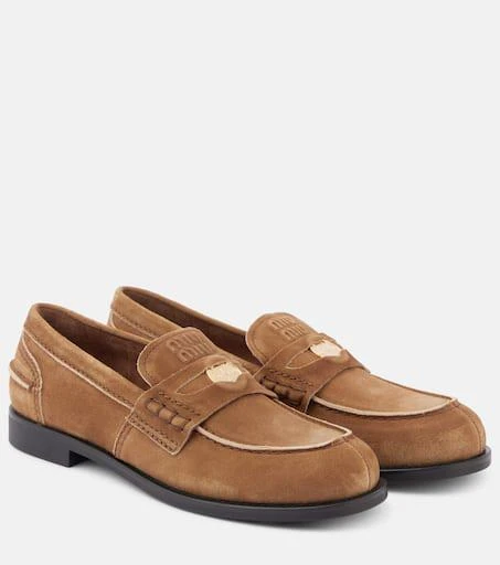 Miu Miu Suede penny loafers 1