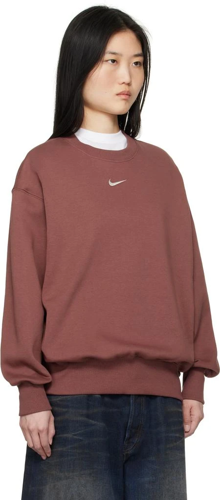 NIKE Burgundy Sportswear Phoenix Fleece Sweatshirt 2