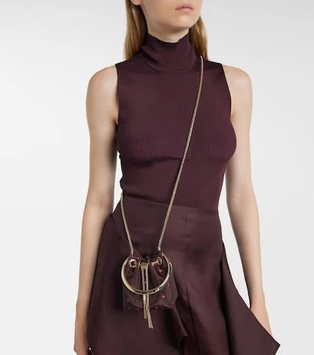 Jimmy Choo Bon Bon Micro mesh bucket bag 7