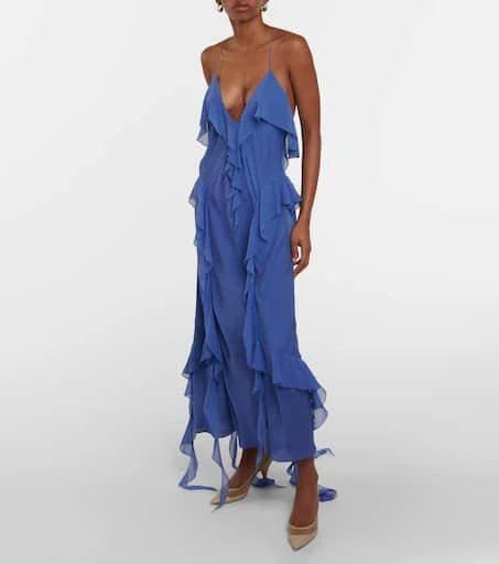 Khaite River leather and mesh pumps 2