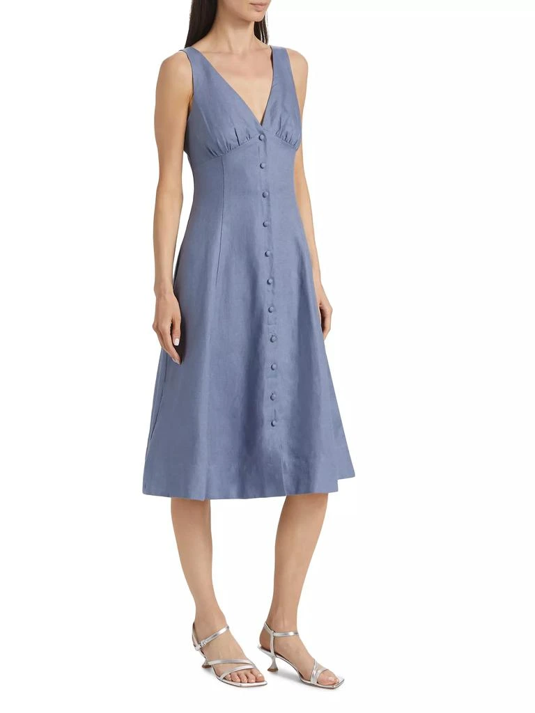 Reformation Sebastien Linen Midi-Dress 4