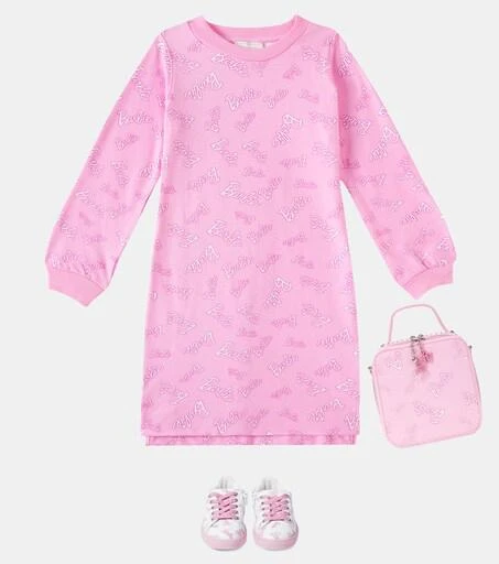 Monnalisa Girls Barbie Logo Dress Girls Kids 10 year Pink Cotton By Childrensalon
