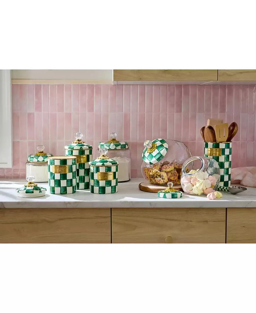 MacKenzie-Childs Emerald Check Utensil Holder 3