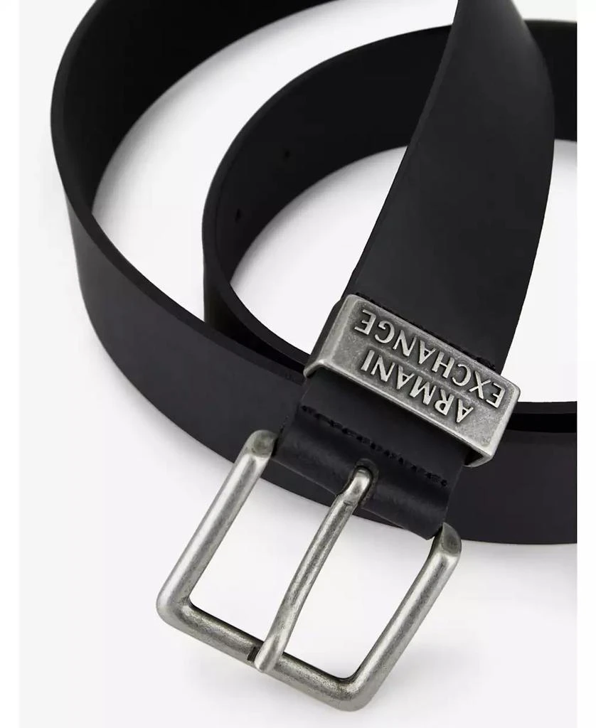 A|X Armani Exchange AX Bold Buckle Logo Leather Belt 3