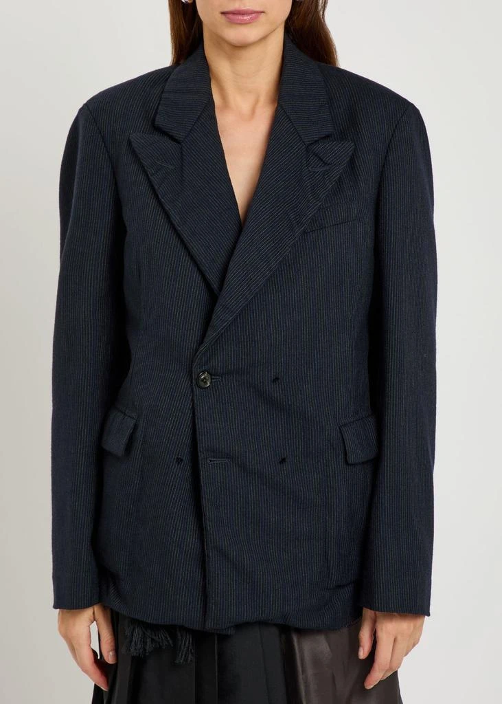 MAISON MARGIELA Deconstructed pinstriped wool-blend blazer 2