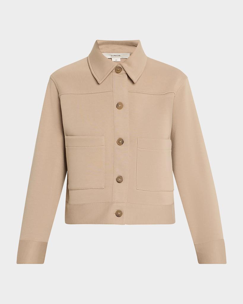 Shop Cropped Patch Pocket Jacket on Sale at BeyondStyle