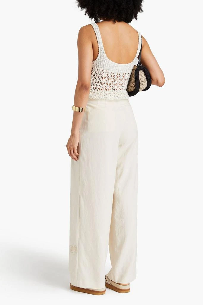 Nanushka Marika slub woven wide-leg pants 3