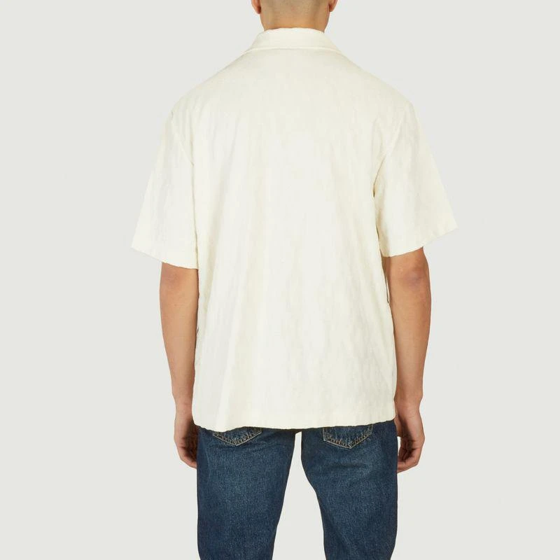 Gant Relaxed fit textured jacquard blouse Cream GANT 3