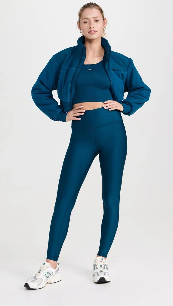 Alo Polar Fleece Cropped Wintry Mix Jacket 5