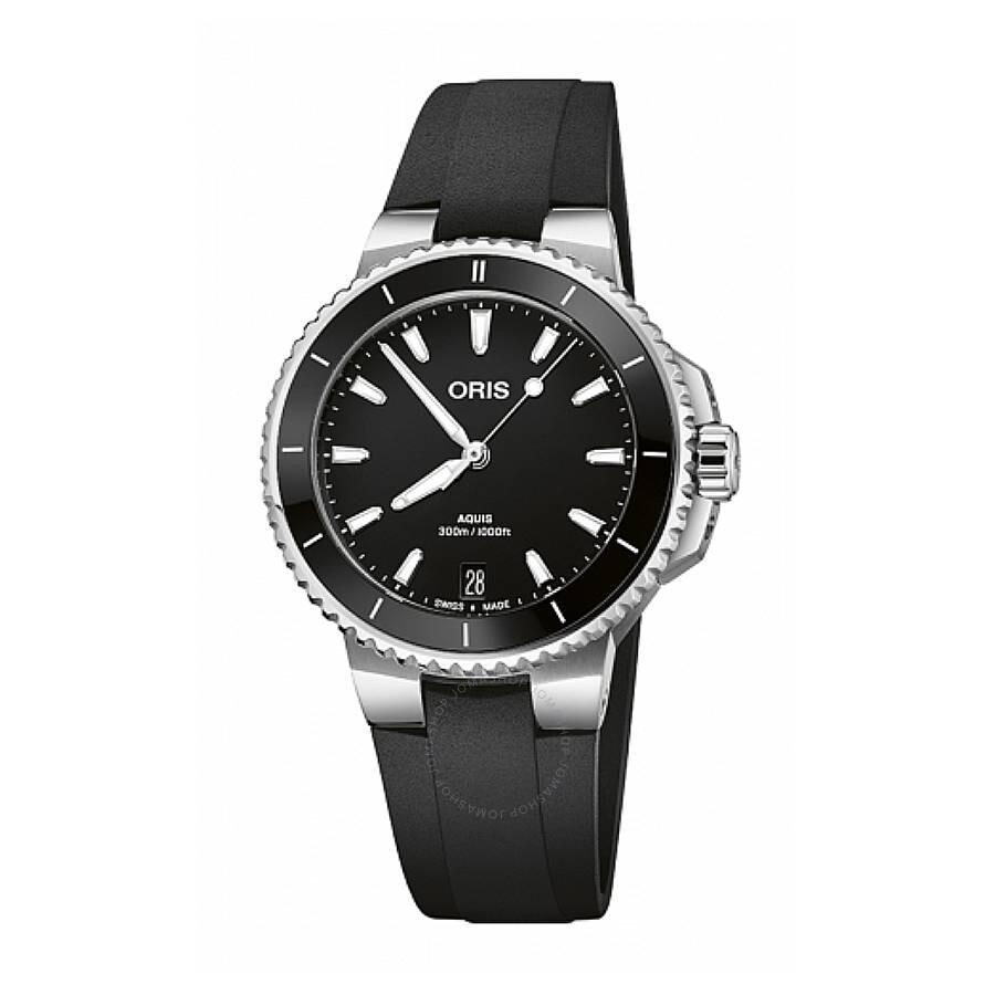 Oris Aquis Date Automatic Black Dial Ladies Watch 01 733 7792 4154-07 4 19 64FC