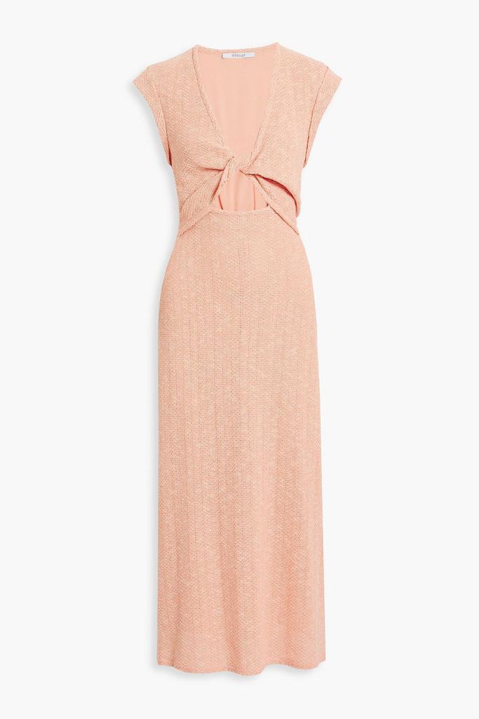 Derek Lam Barbara cutout twisted cotton-blend midi dress