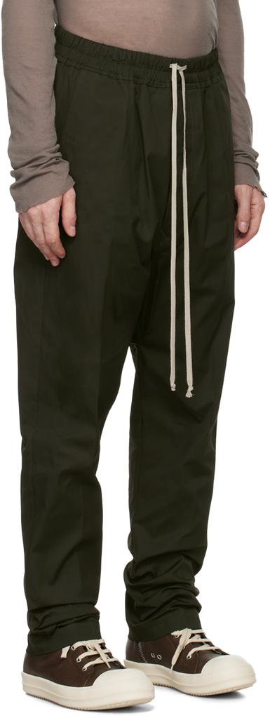 Shop Green Porterville Drawstring Long Trousers on Sale at