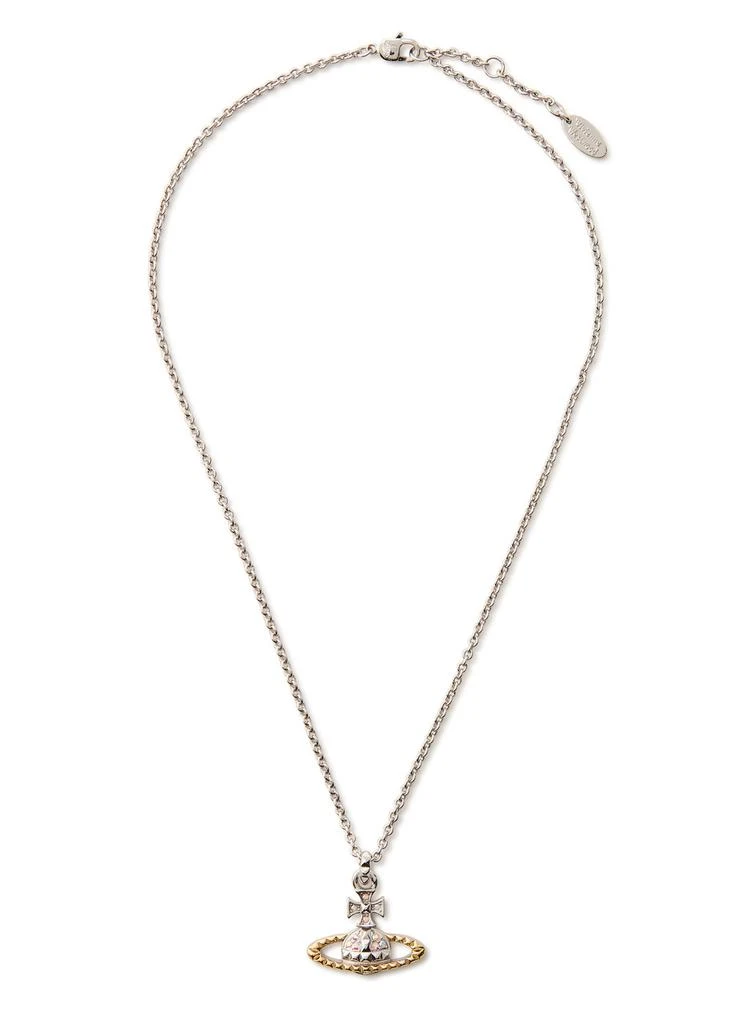Vivienne Westwood Mayfair Bas Relief two-toned rhodium-plated necklace 3