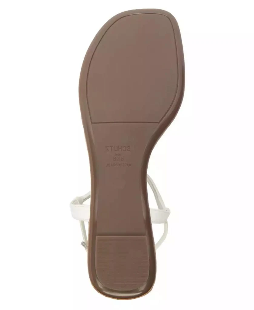 Schutz Women's Elsha Round Toe Flat Sandals 5