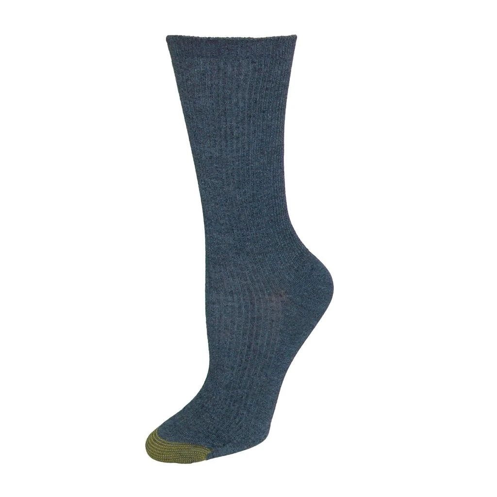 Gold Toe Women's Non Binding Ribbed Crew Socks (3 Pair Pack) 3