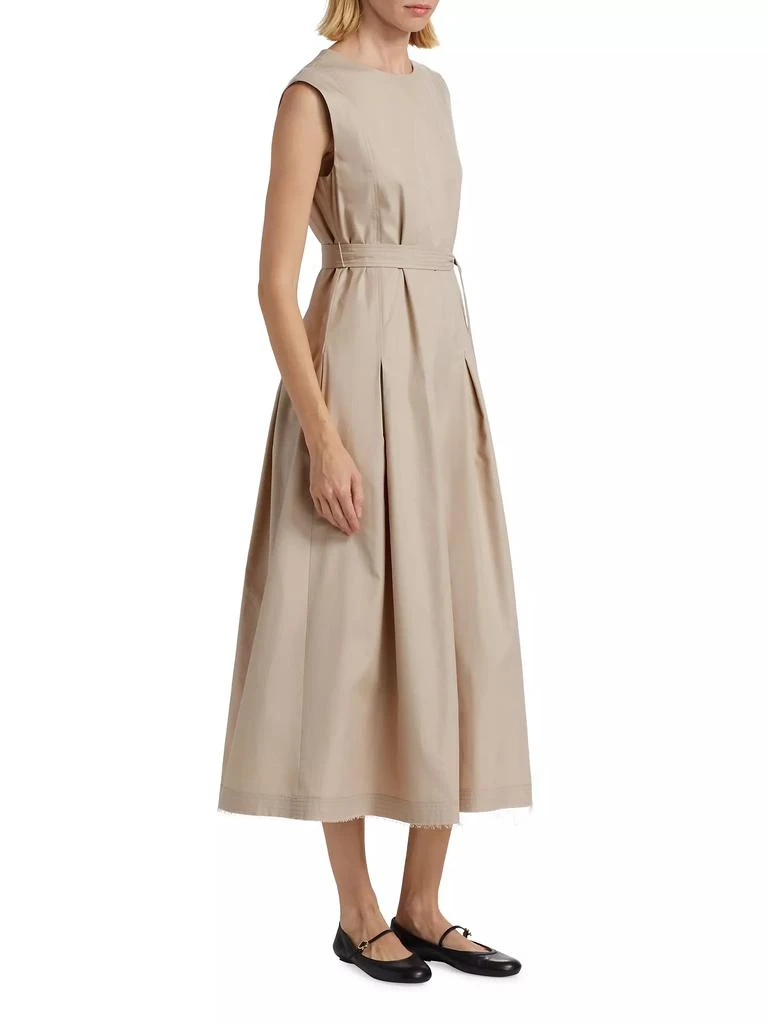 Max Mara Amina Cotton Tie-Waist Midi Dress 4