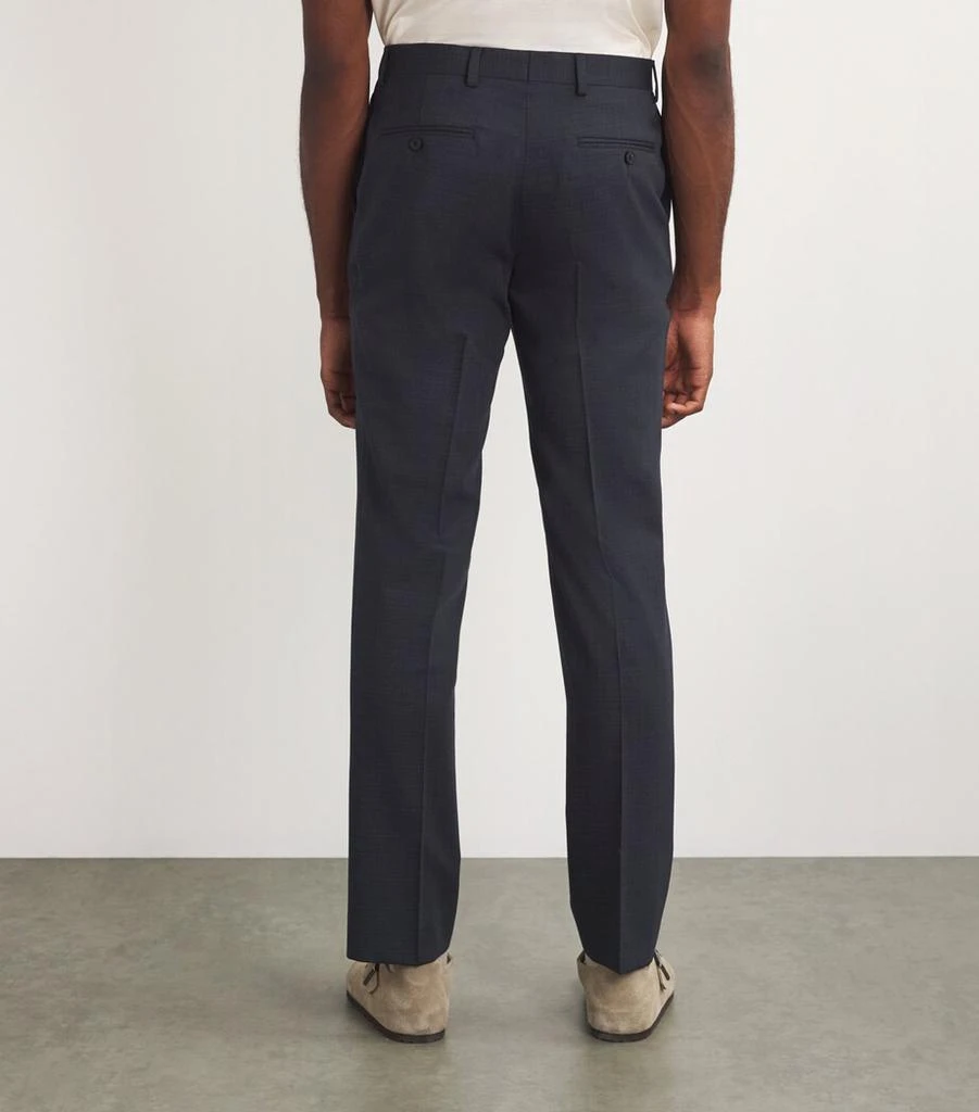Sandro Paris Virgin Wool Check Straight Trousers 4