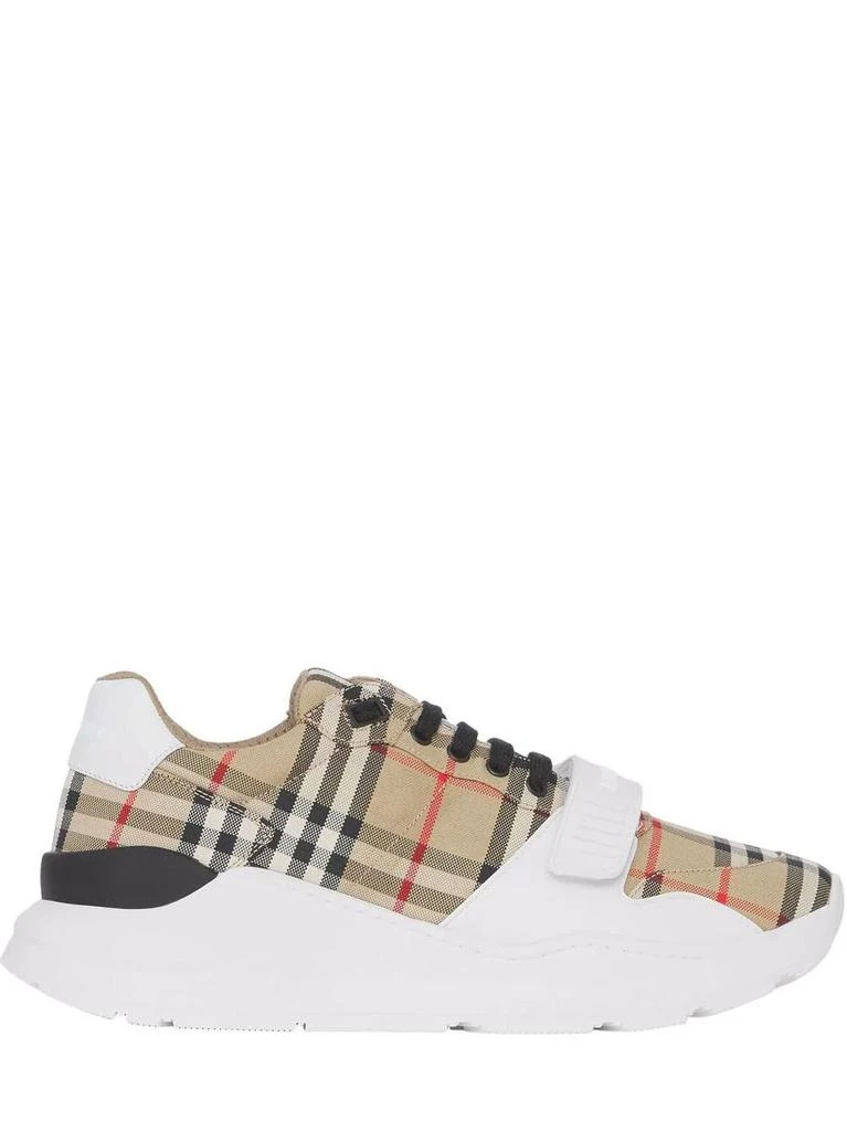 NA Vintage check patterned white Sneakers 1