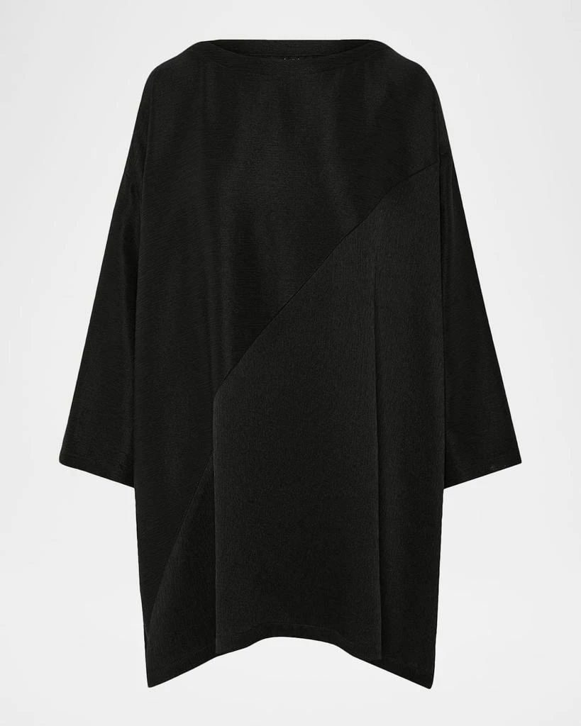 Eskandar Handkerchief Silk Plisse Tunic