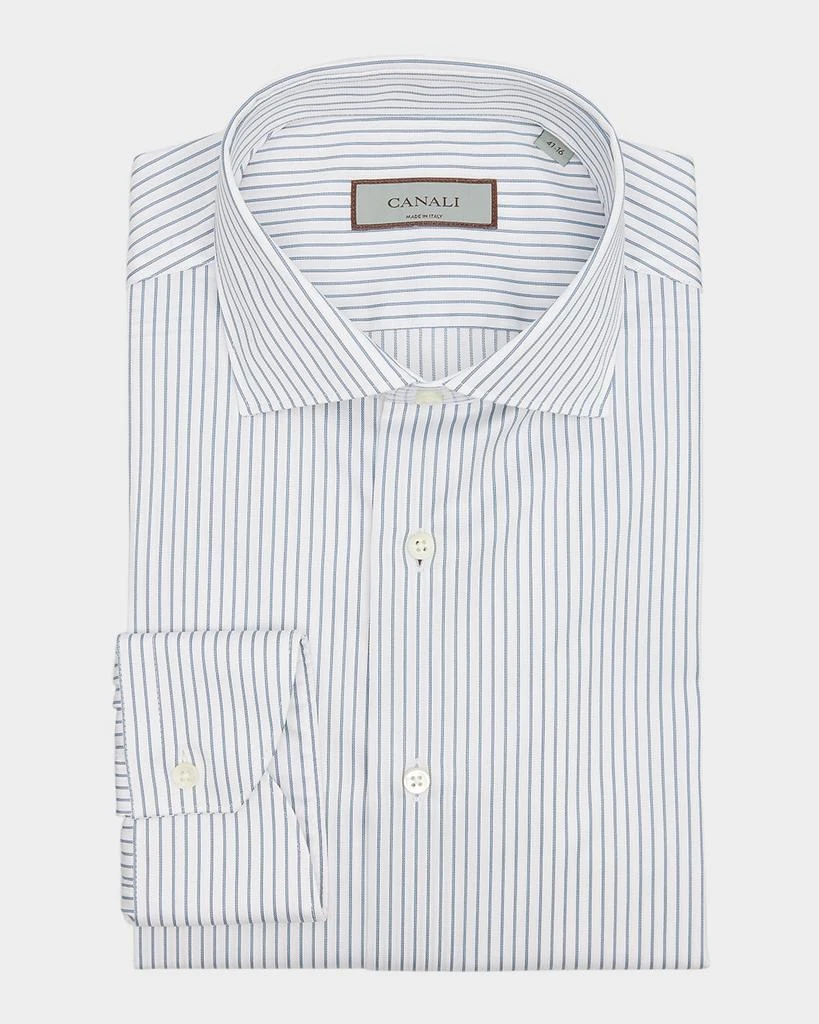 Canali Men's Cotton Narrow Stripe Dress Shirt 1