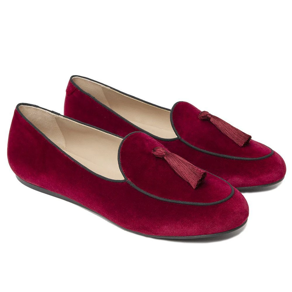 Charles Philip Red Velvet Loafer 2