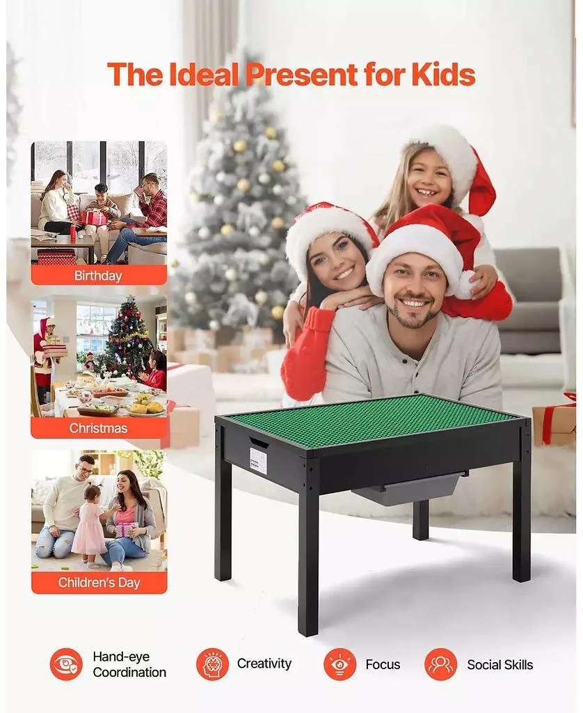 SUGIFT Reversible Activity Table with Building Block Top 
Large Storage Capacity 8