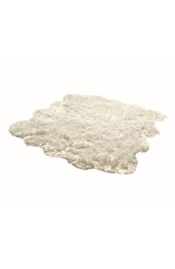 LUXE Gordon Faux Sheepskin Fur Rug - Off White