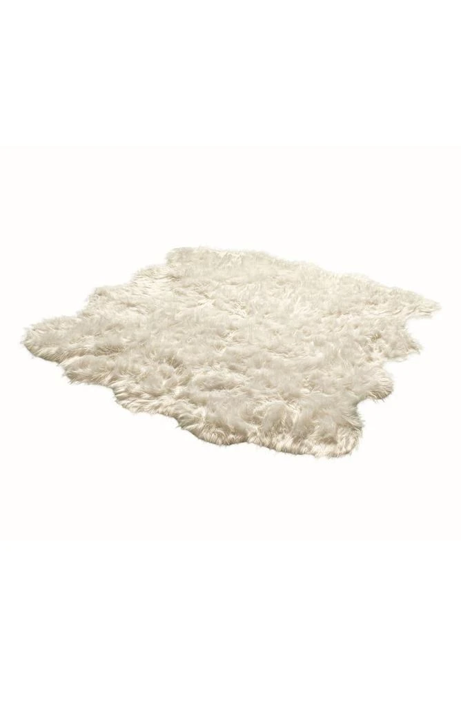 LUXE Gordon Faux Sheepskin Fur Rug - Off White 2