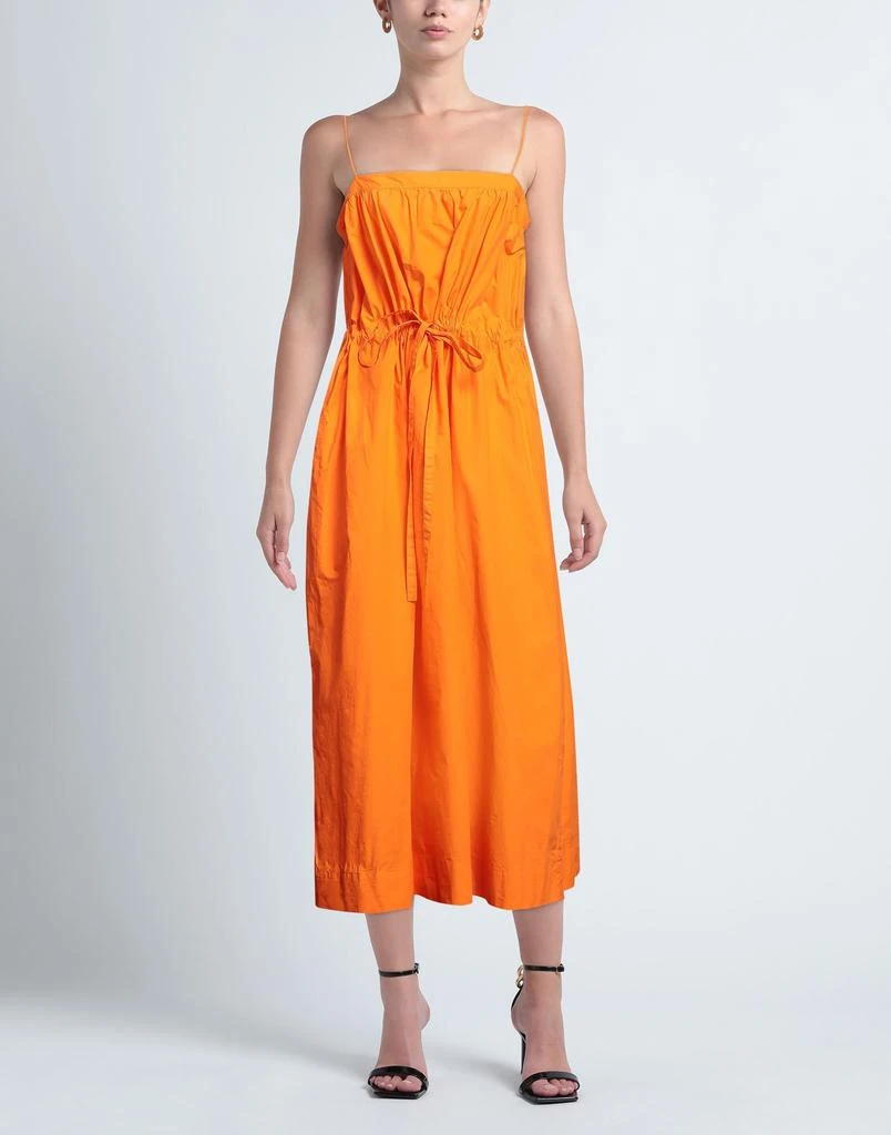 ganni beach dress Ganni BLUE FLORAL CRINKLED SATIN LONG DRESS  Shop at the Mix