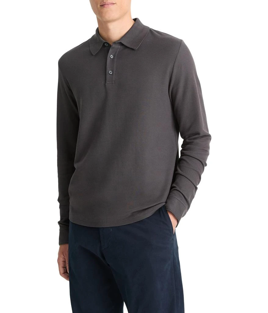 Vince Pima Pique Long Sleeve Polo 1
