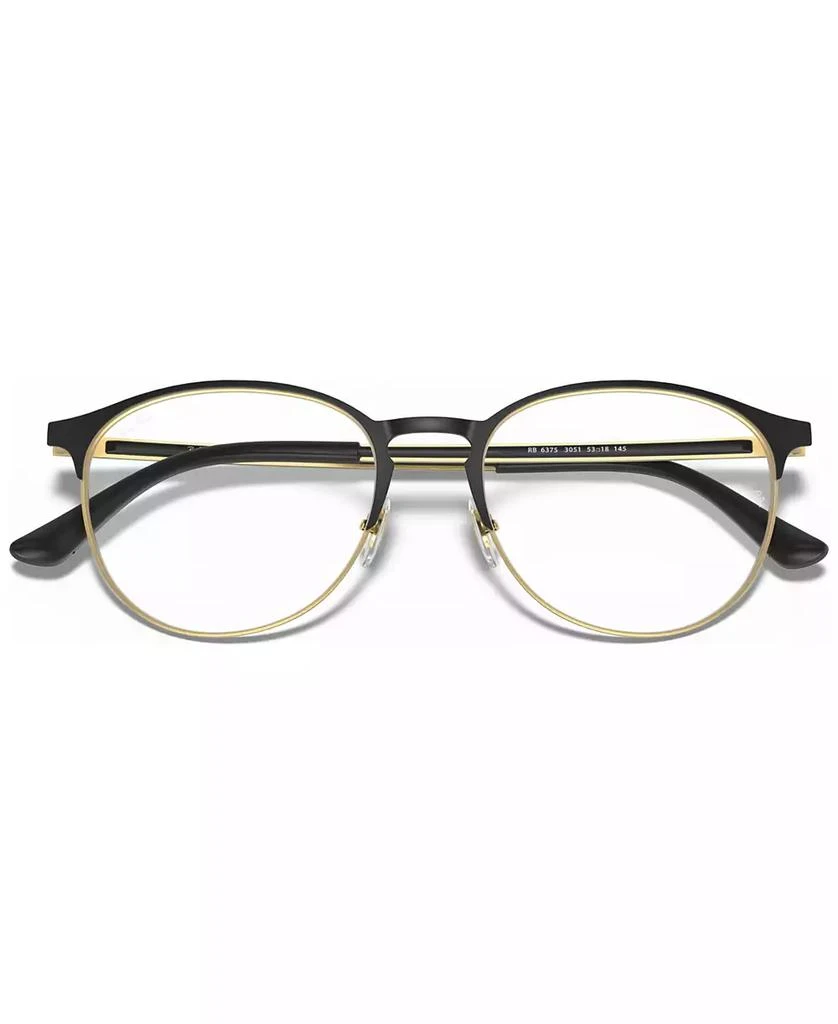Ray-Ban RB6375 OPTICS Unisex Round Eyeglasses 6