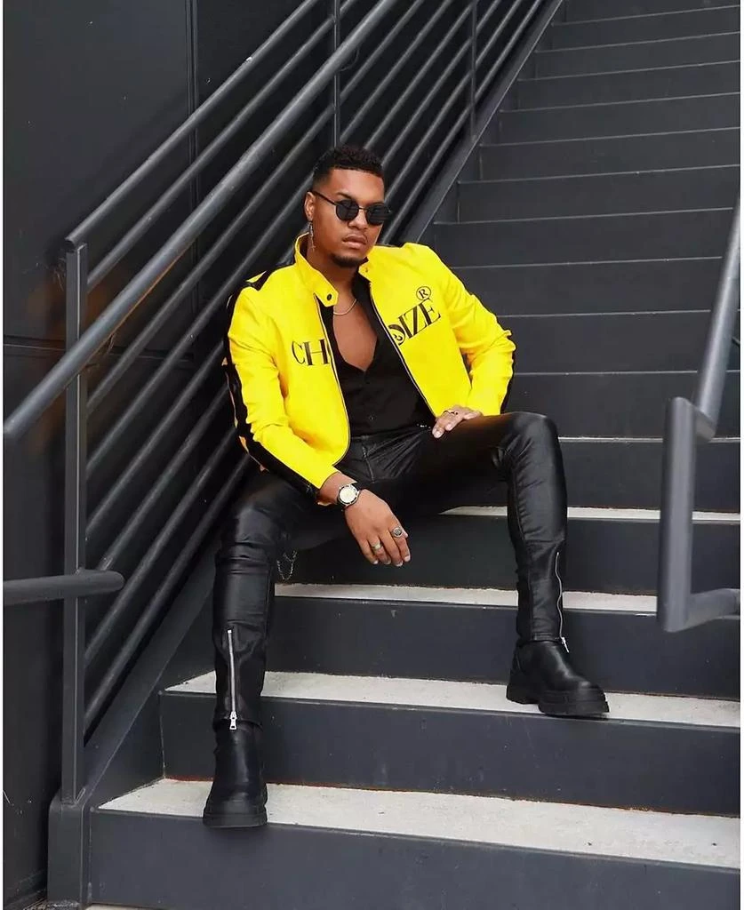 Peugeot Men's Sport Bezel Watch with Yellow Dial and Black Canvas Strap 8