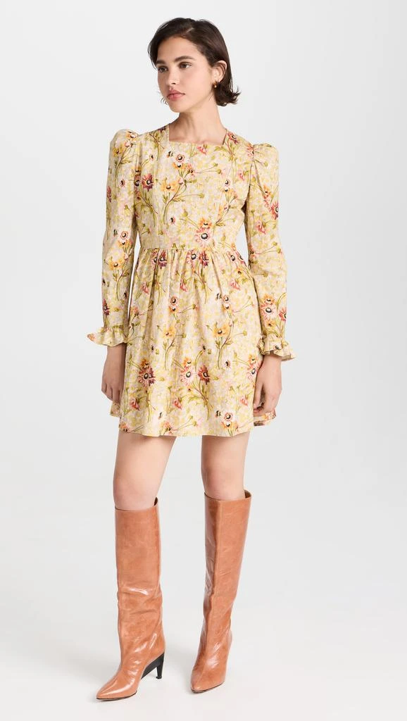 BATSHEVA Square Neck Mini Prairie Dress 4