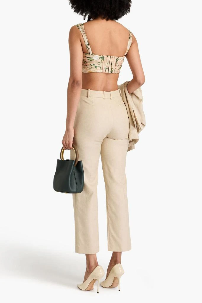 Zimmermann Floral-print linen and silk-blend bra top 3