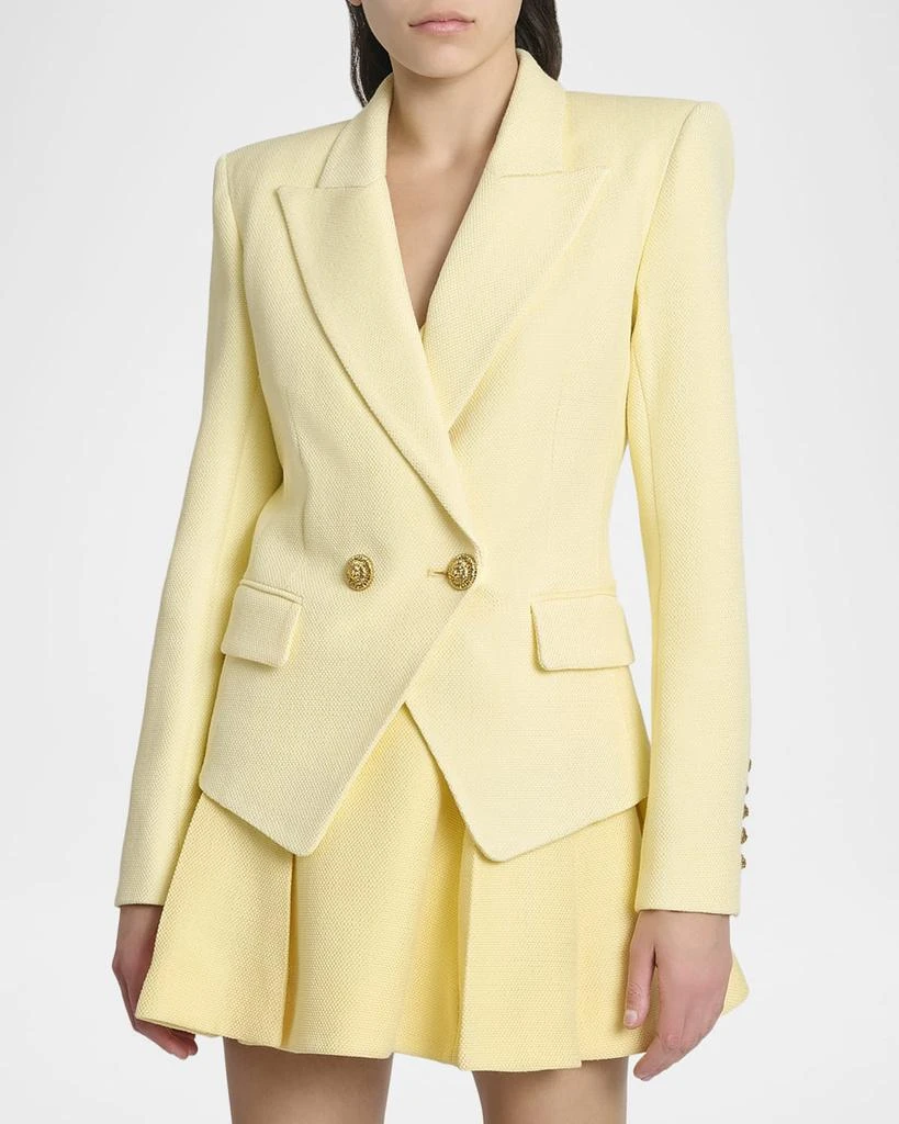 Balmain 2-Buttons Natte Blazer Jacket 4