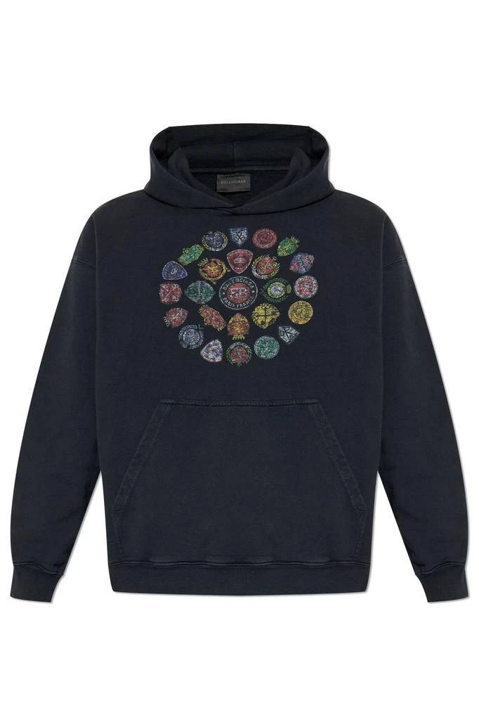 Balenciaga Balenciaga Graphic Printed Hoodie from Cettire