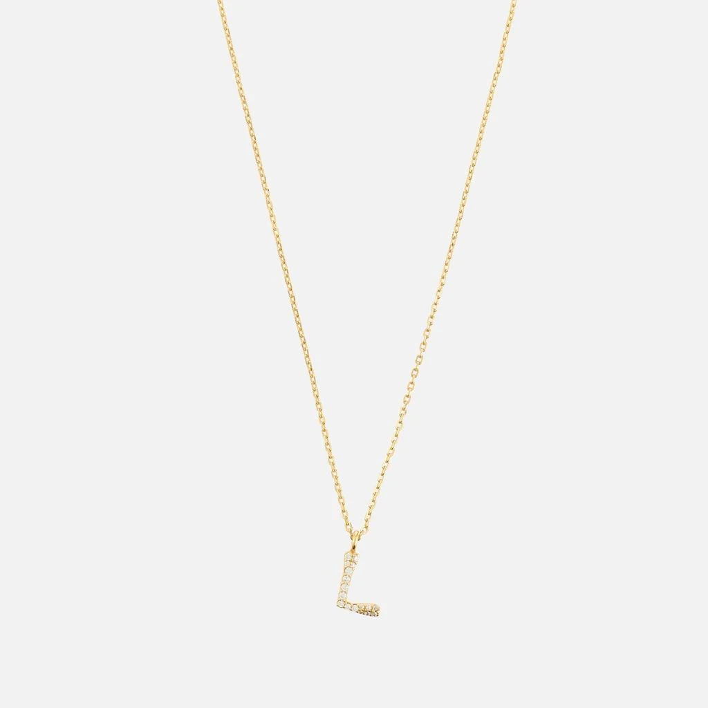 ASTRID 
MIYU Astrid 
Miyu Initial Pavé 18K Gold-Plated Necklace 2