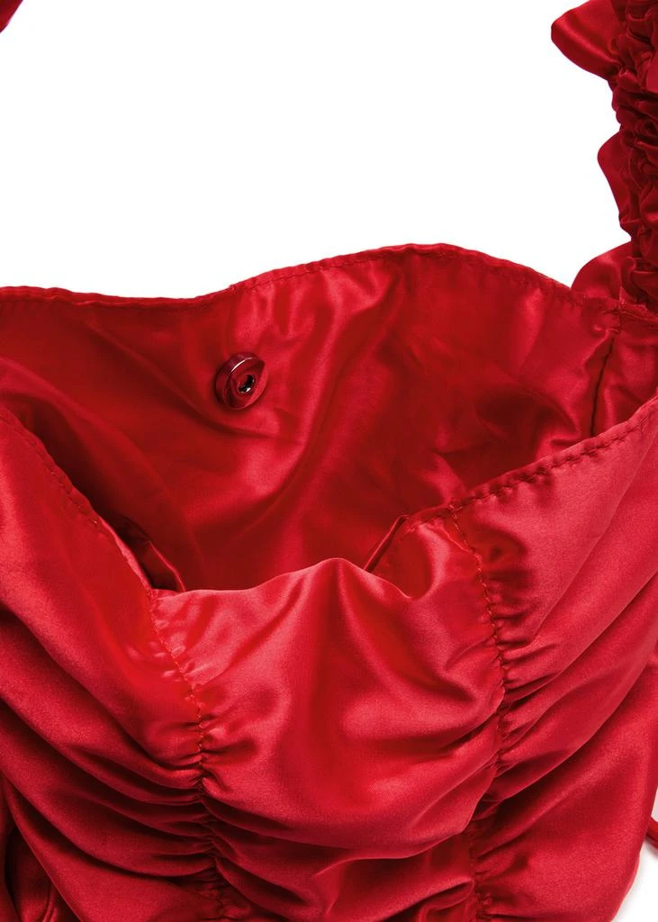 DAMSON MADDER Ruched satin shoulder bag  4
