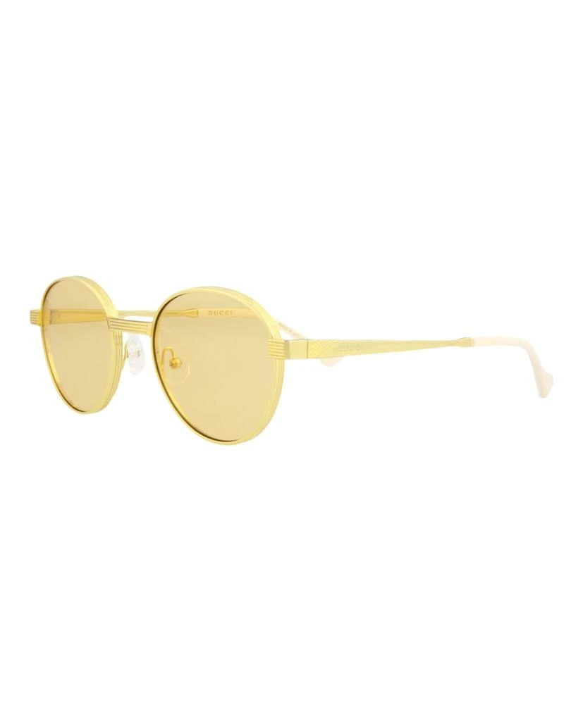 Gucci Round-Frame Metal Sunglasses 2