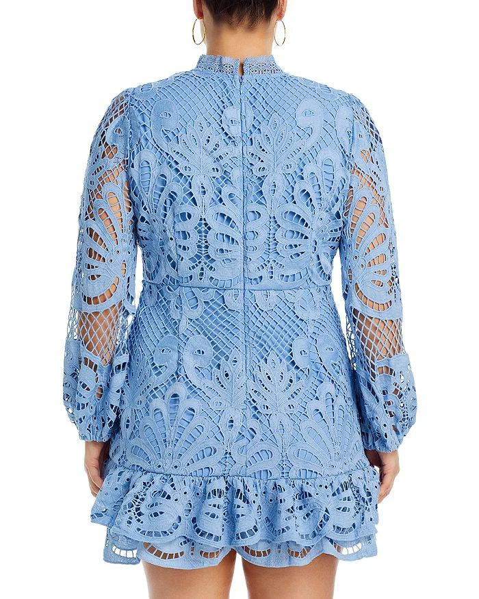 AQUA Long Sleeve Lace Dress - Exclusive 9