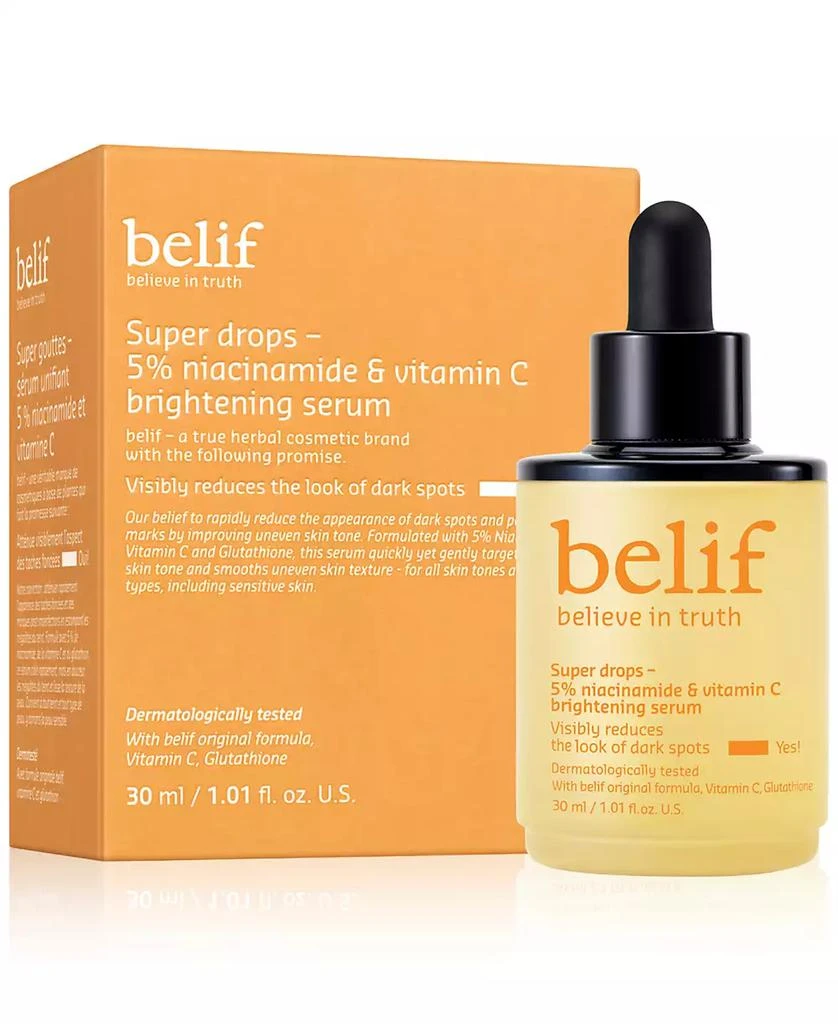 Belif Super Drops 5% Niacinamide & Vitamin C Brightening Serum, 1.01 oz. 1