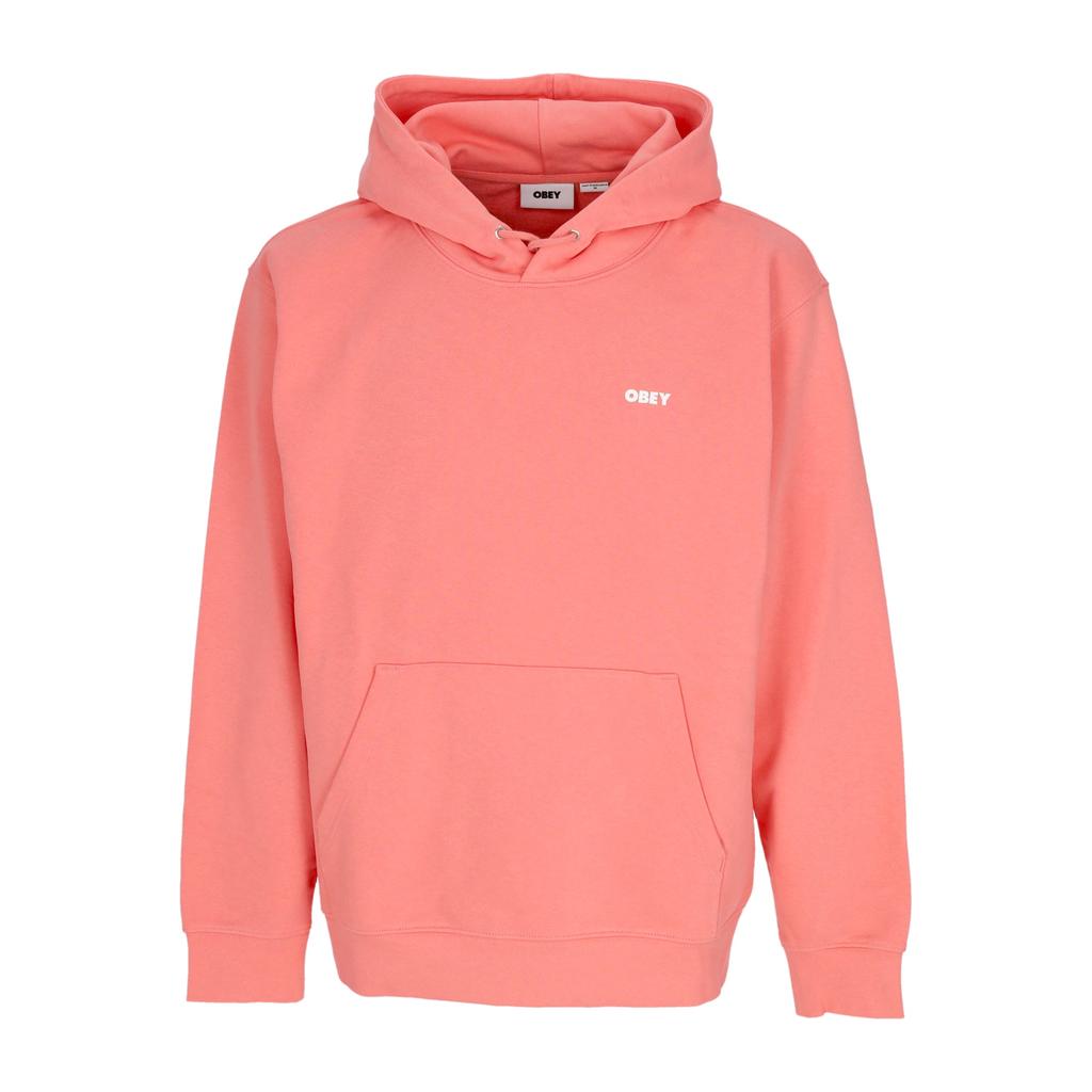 Obey Men
s Lightweight Hooded Sweatshirt Bold Hood Premium French Terry Shell Pink